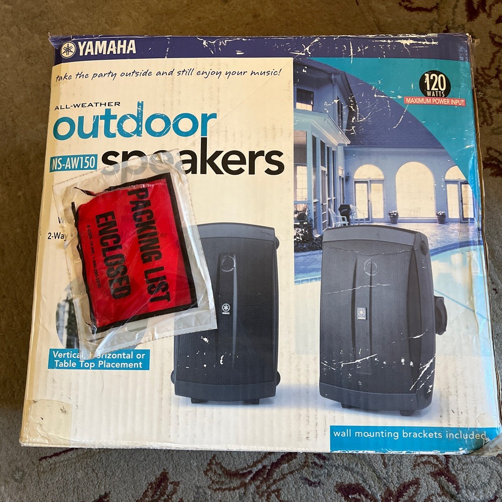 Yamaha NS-AW150BL 2-Way Outdoor Speakers in Black