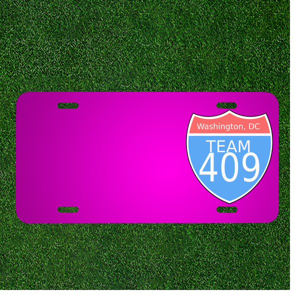 Create A Custom Car License Plate With Personalized Team Badge Sport Design Featuring Your Name