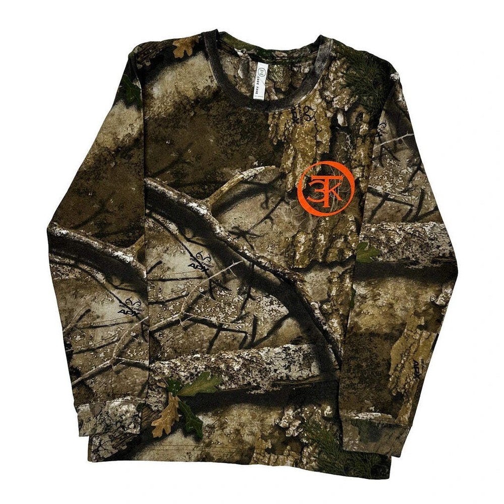 Outdoor Code Five Long Sleeve T-Shirt - Small Camo Cotton