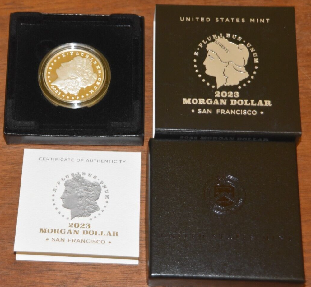 2023 S Morgan Silver Dollar W/ Box & COA PROOF San Francisco