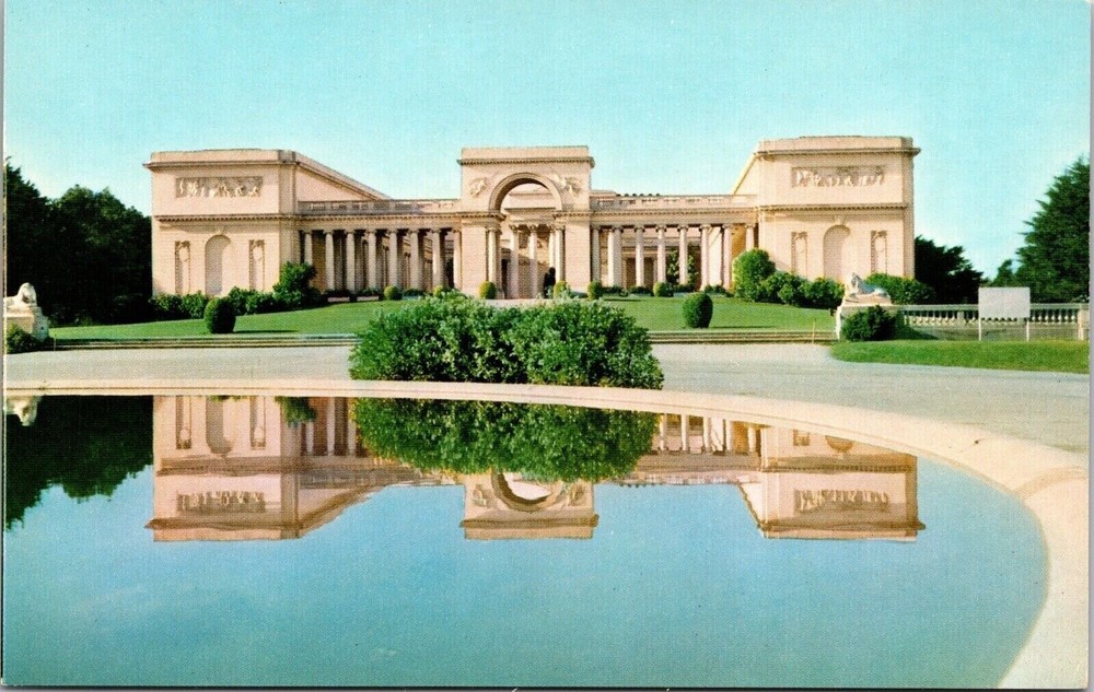 California Palace Legion Honor Memorial Lincoln Park Landmark Postcard Unused