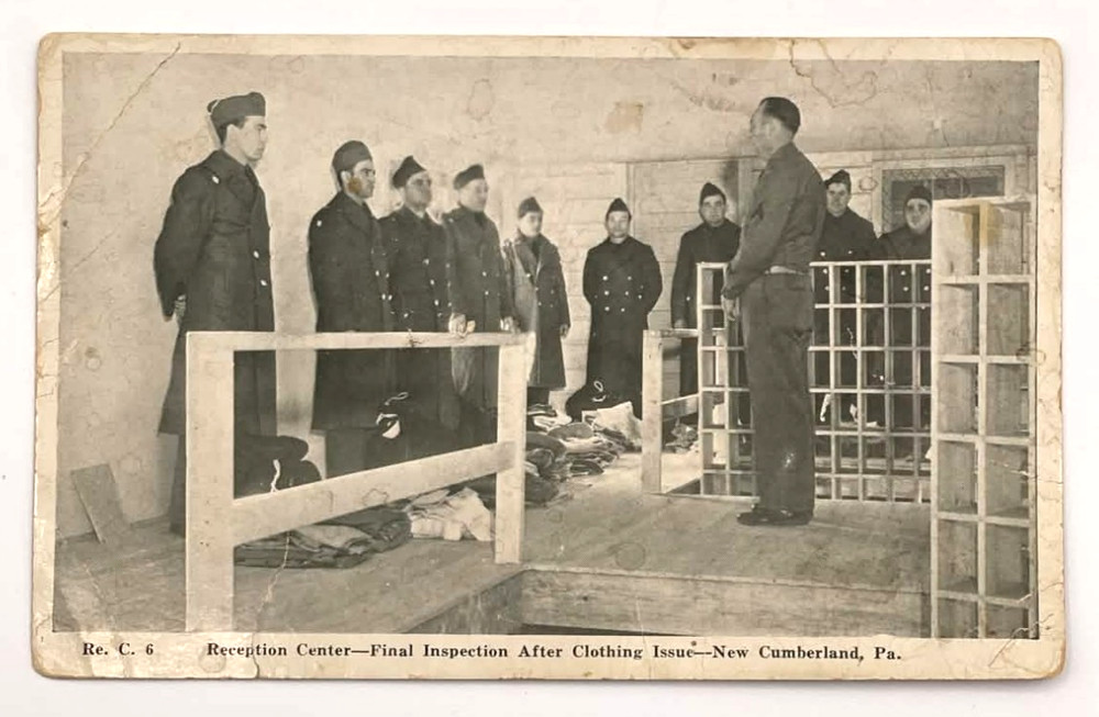 WWII 1943 New Cumberland PA Army Reception Center Post Card