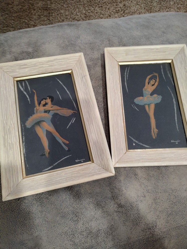 Set of Vintage D'Amario Ballerina Dancer Framed Art Prints