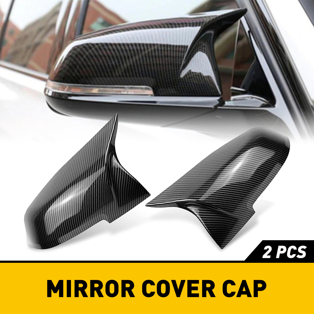 2x Carbon Fiber Side Mirror Cover For Cap BMW F30 F31 F34 2012-2018 Free Return