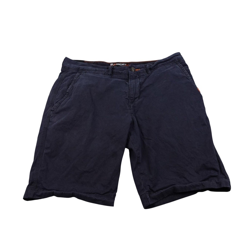 Superdry International Slim Shorts Mens Size 32 Casual Blue Chino Summer Active