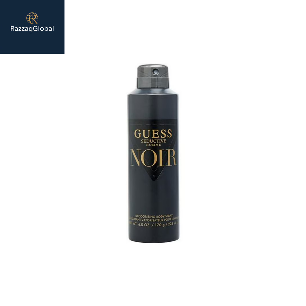 Guess Seductive Homme Noir body spray amber scent for men 6oz