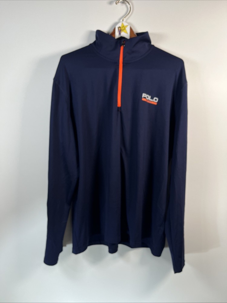 Polo Sport Ralph Lauren Shirt Mens XXL Blue 1/4 Zip Performance Lightweight Golf