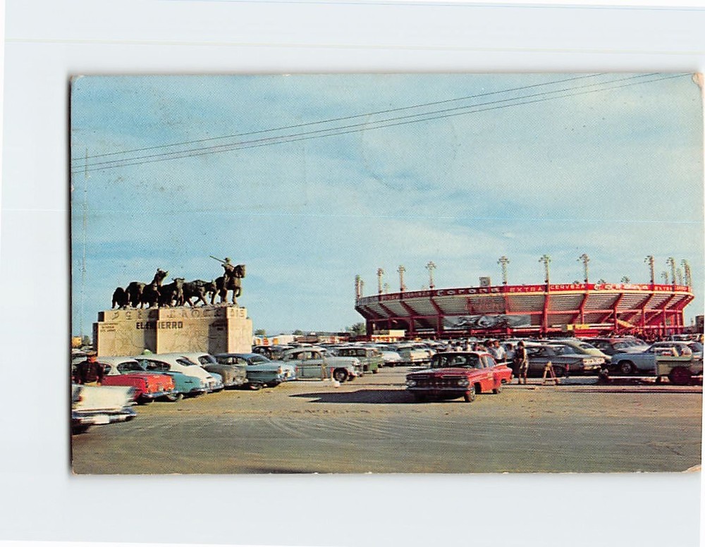 Postcard Monumento El Encierro & Plaza De Toros Ciudad Juarez Chihuahua Mexico