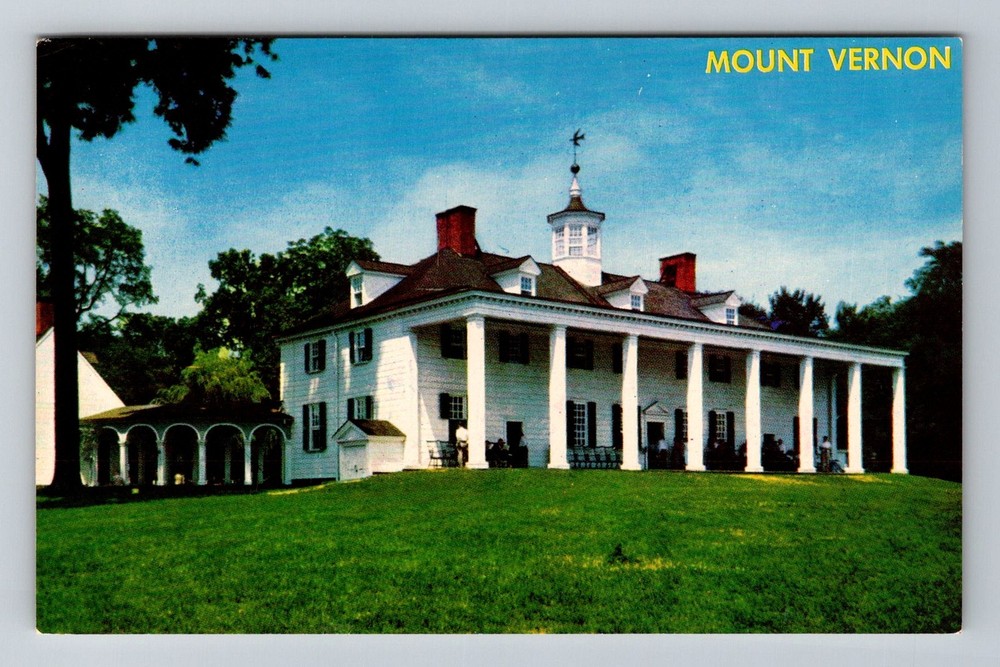 Mount Vernon, VA-Virginia, George Washington’s Home Mansion Vintage Postcard