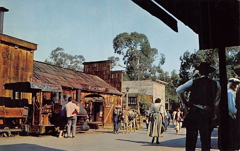 Postcard CA: Main Street, Ghost Town, Knott's Berry Farm, Buena Park, California