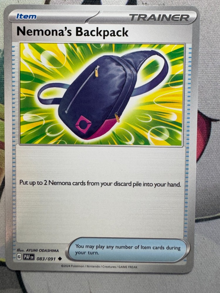 Nemona's Backpack Non Holo English Pokemon TCG BKAM738