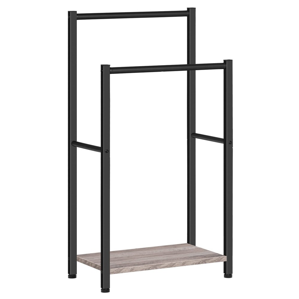 Freestanding Towel Rack, 2 Tier Blanket Ladder Holder for Bathroom, 16.5