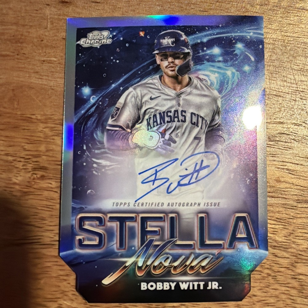 Bobby Witt Jr Stella Nova On-Card Auto - 2025 Topps Cosmic Chrome see desc.