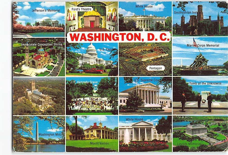 Postcard Scenes & Views Washington DC USA