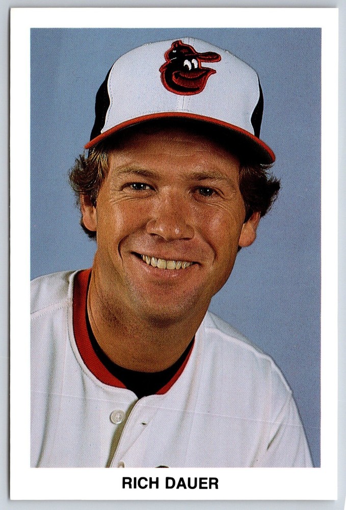 Sports~Portrait Rich Dauer Of Baltimore Orioles Baseball Team~Vintage Postcard