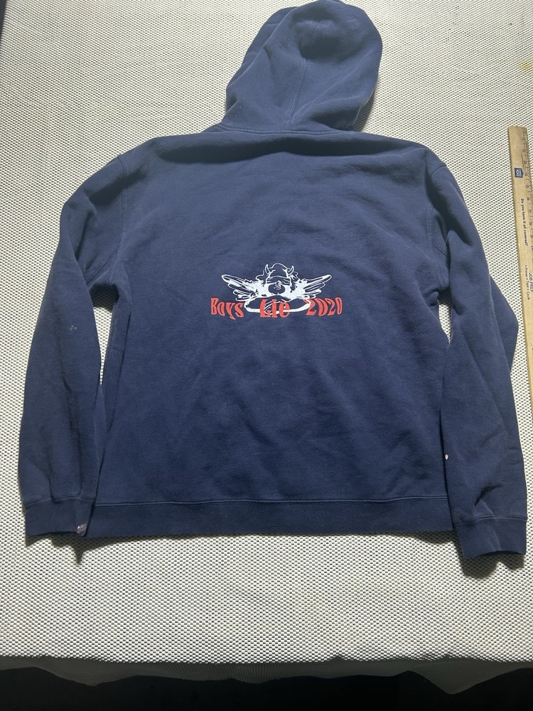 I Am Not Where You Left Me Hoodie in Navy BOYS LIE  One Size Fits All  Flawed