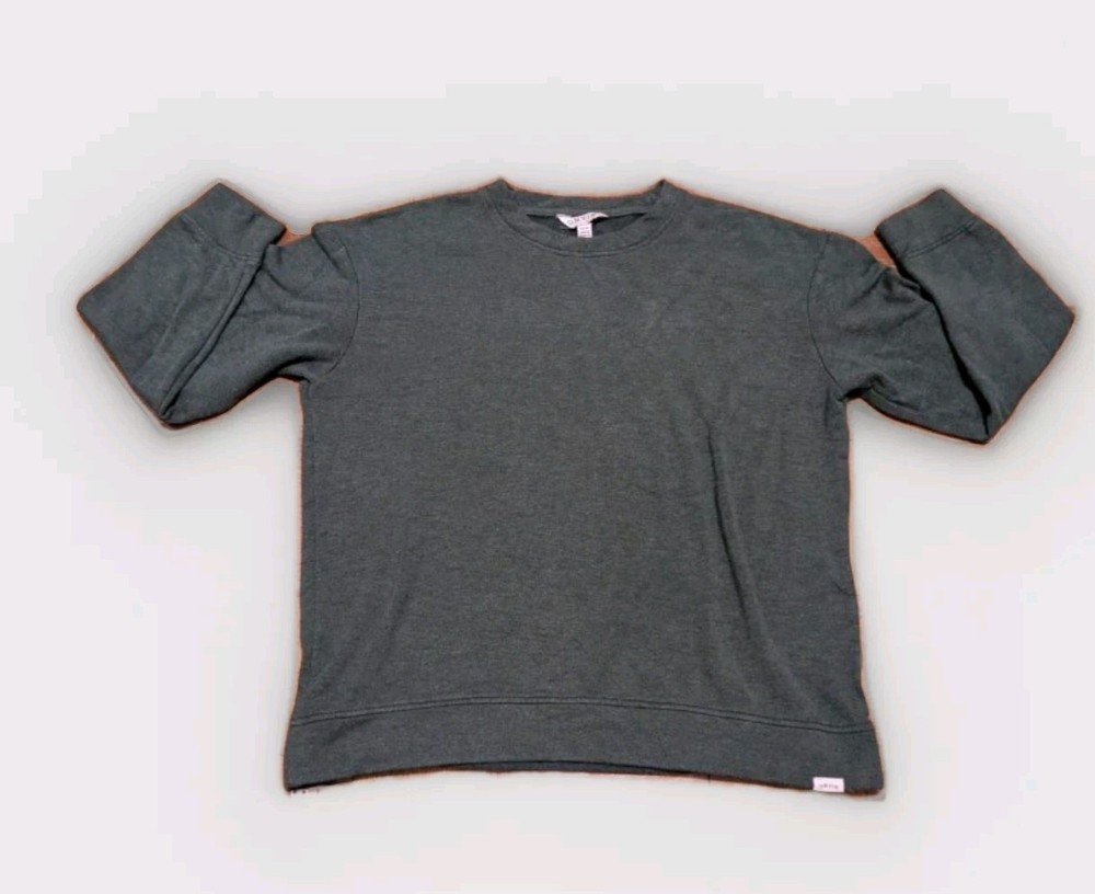 Orvis Green Sweater Crew Neck Modal Blend Mens Long Sleeve Size Small Poly Blend