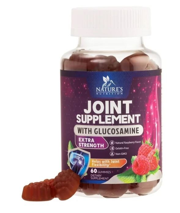 Nature's Nutrition Joint Support Gummies Triple Strength Glucosamine & Vitamin E