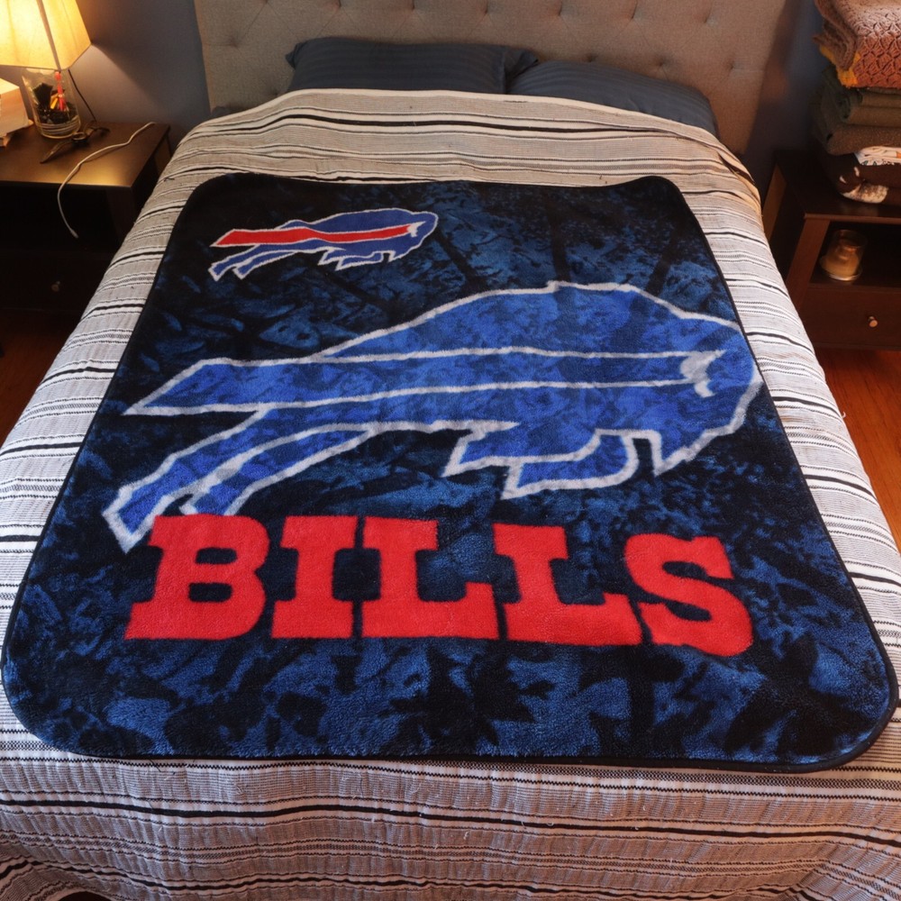 Buffalo Bills NFL Fleece Blanket Blue & Red 60x47 Inches Football Team Gift