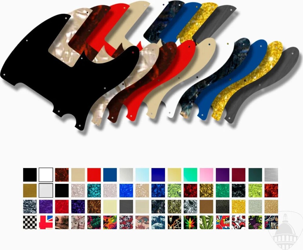 WD Custom Pickguard For Squier By Fender Vintage Modified Telecaster Bass