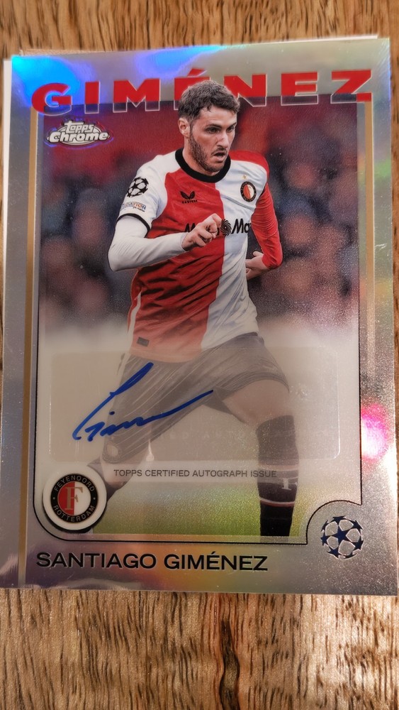 2024-25 Topps UEFA Club Competitions Santiago Gimenez Base Auto