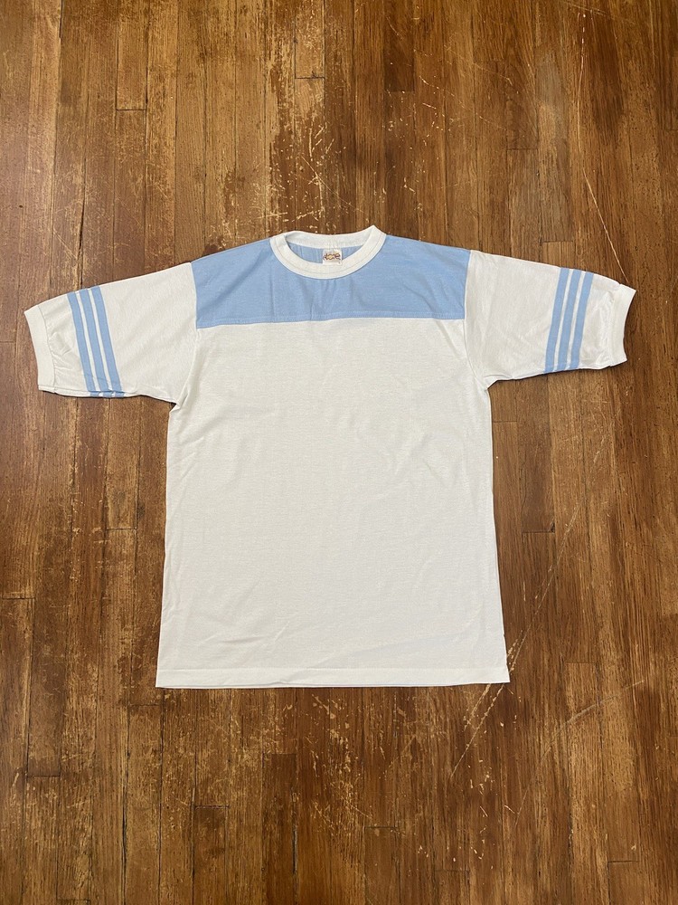 Deadstock Vintage 80s Single Stitch Classic Retro Ringer T-Shirt Adult Large USA