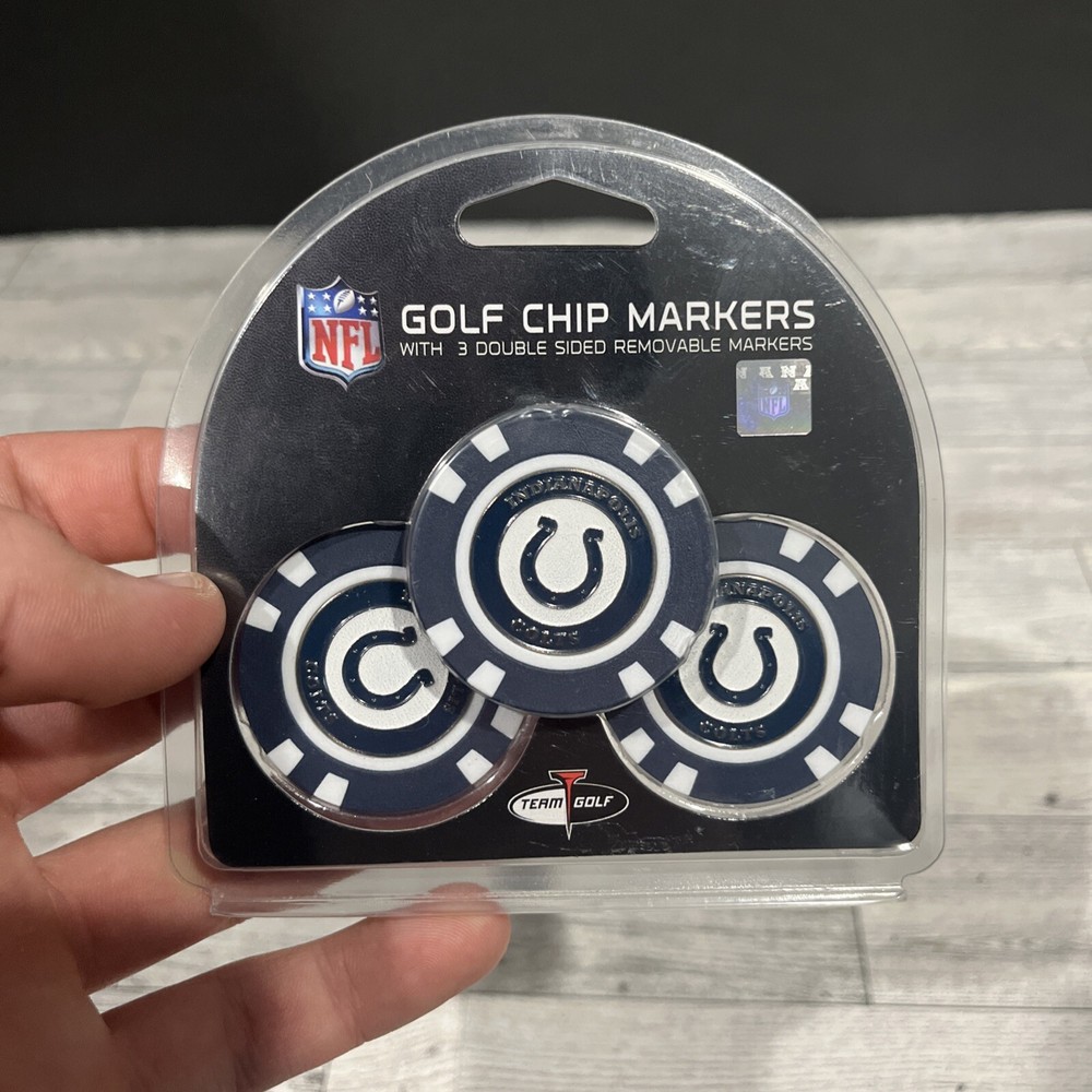 Authentic Indianapolis Colts NFL 3 Pack Team Golf Chip Markers Official Licensed