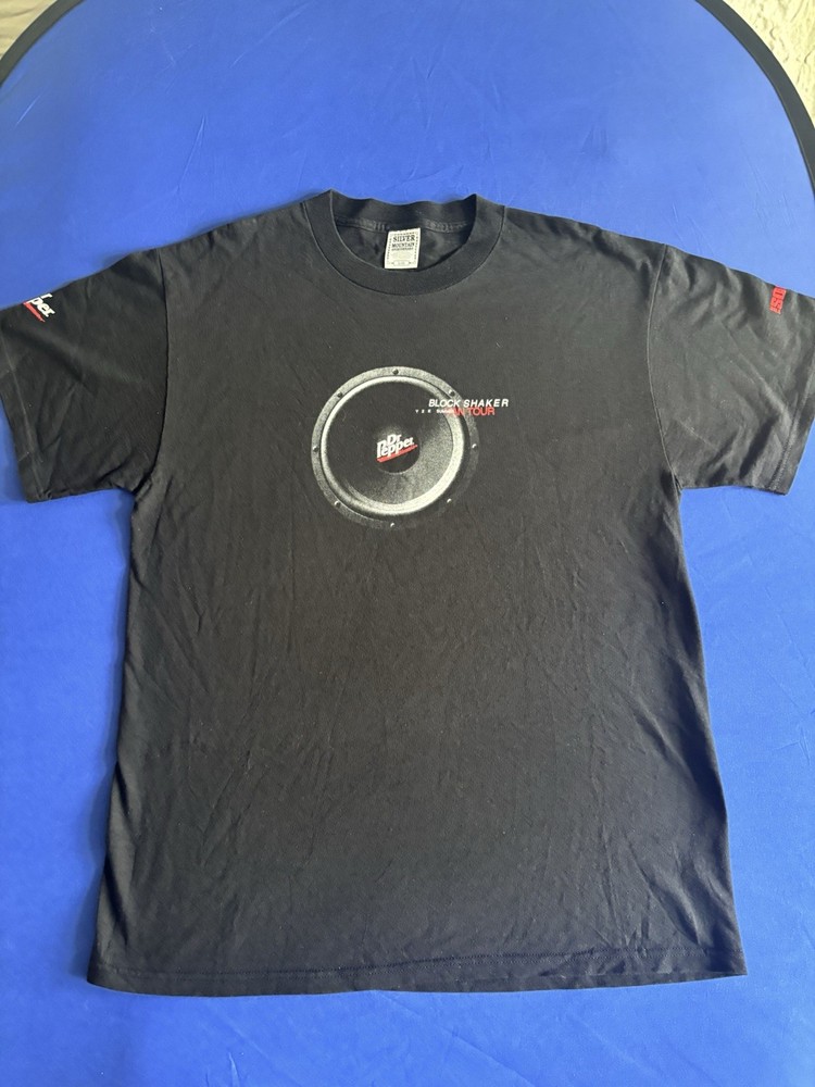 Dr. Pepper Block Shaker Y2K Summer Van Tour T-Shirt Men's Size Large Black