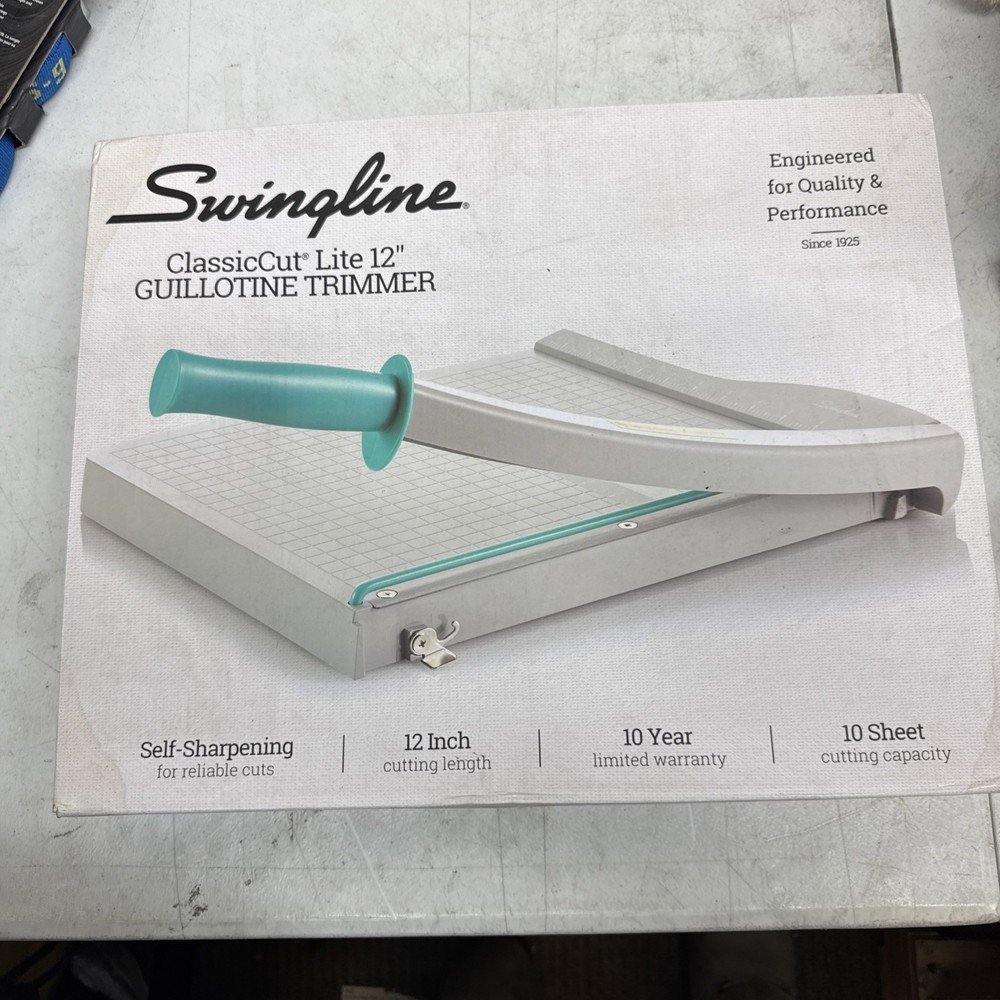 Swingline ClassicCut 9312 12-Inch Guillotine Paper Trimmer Cuts 10 Sheets  