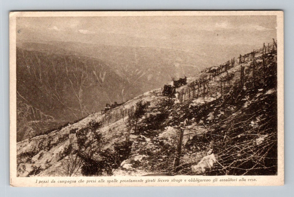 Italy- Piave Battle In June 1918 Carnic Alps Old Post Card View Vintage Postcard