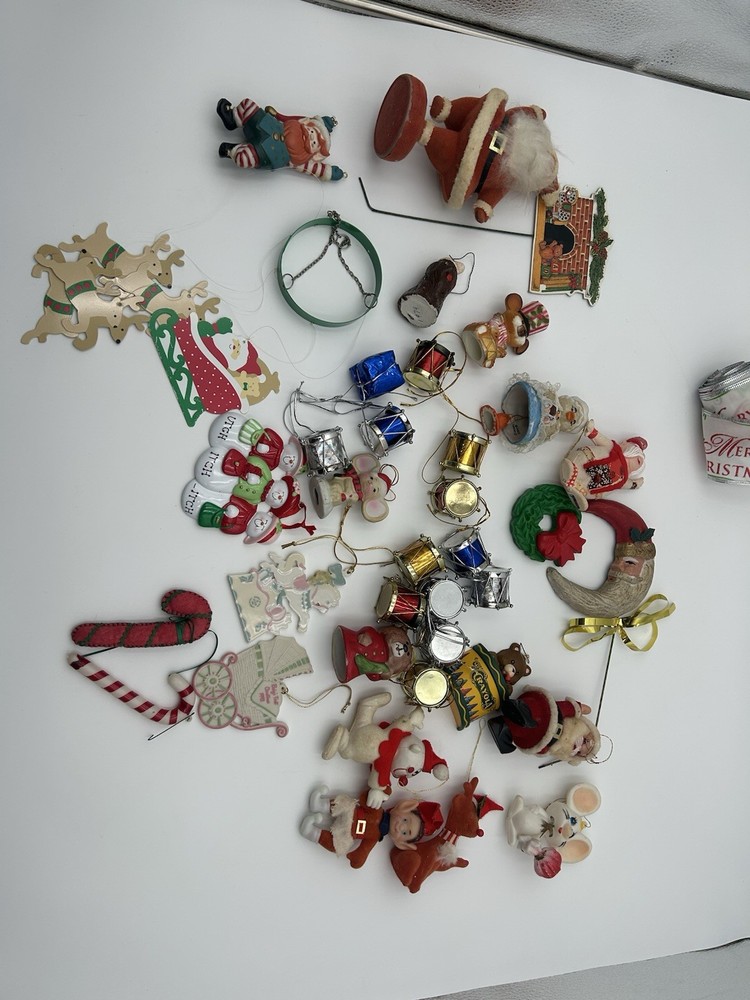 vintage christmas ornaments lot 90s
