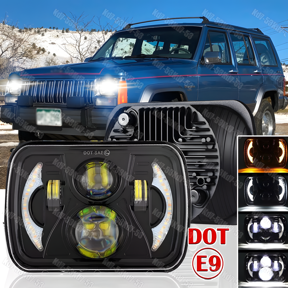 For Jeep Cherokee XJ 1984-2001 Wrangler YJ 1986-1995 5x7