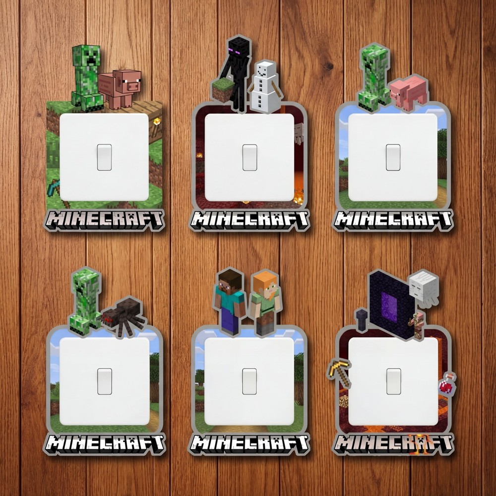 Minecraft SWITCH SURROUND STICKER DECAL KIDS BOYS GIRLS ROOM