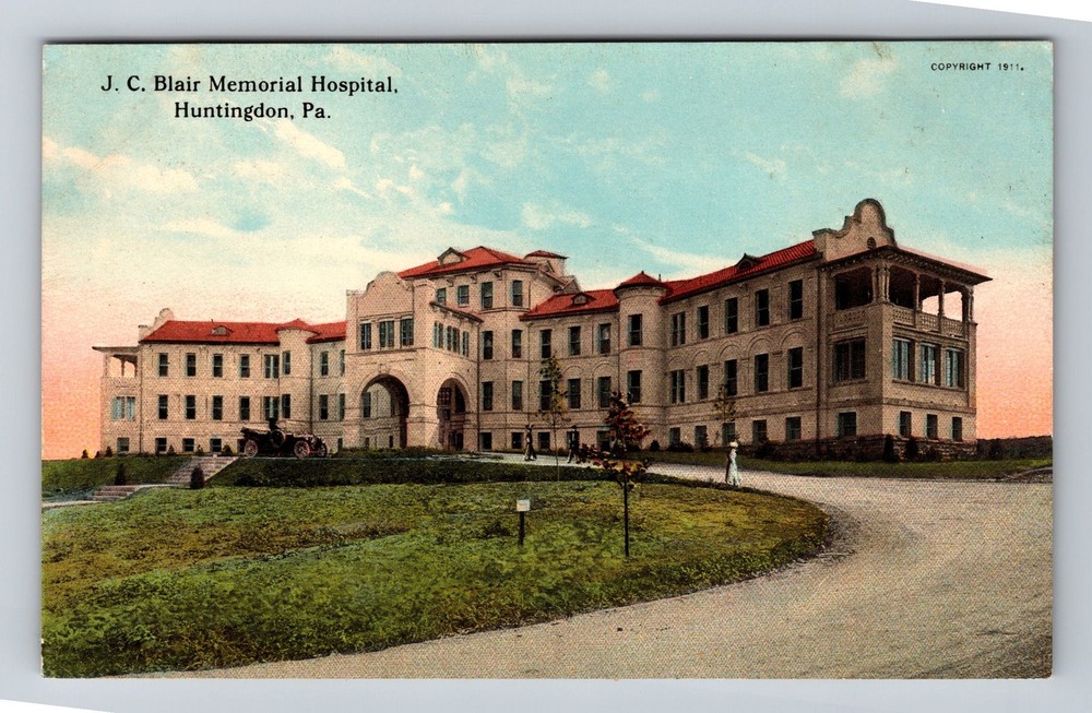Huntingdon PA-Pennsylvania JC Blair Memorial Hospital Vintage Postcard Postal