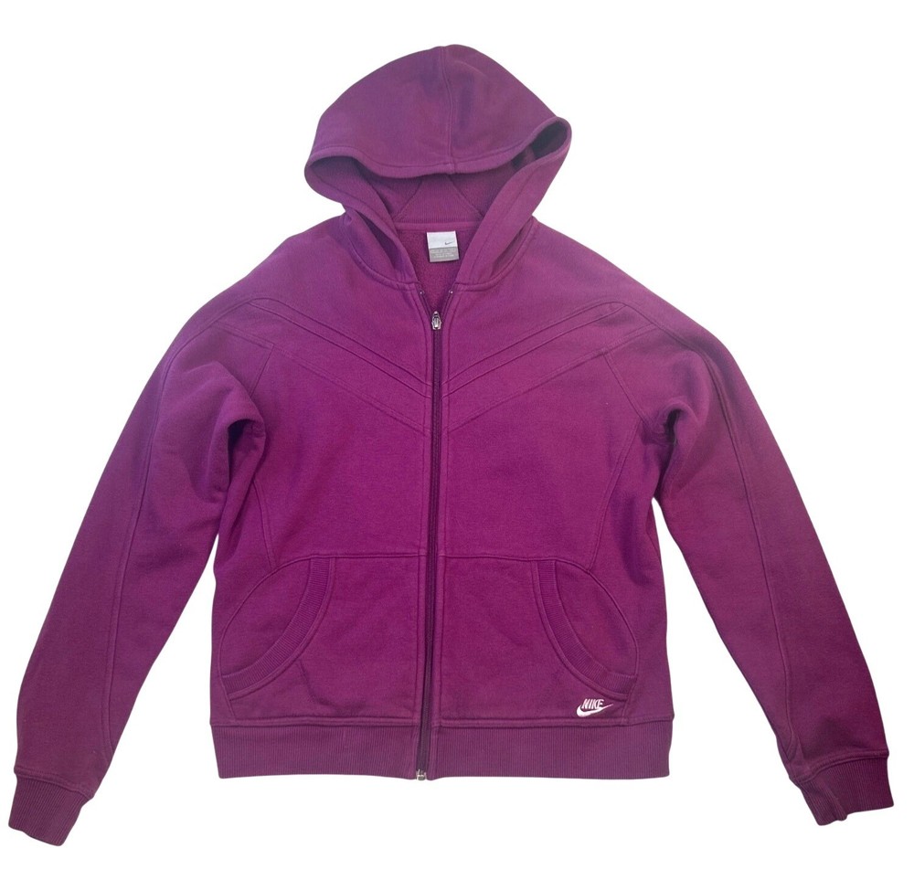 Nike Dri-Fit Running Hoodie Women's XL Purple Full Zip Activewear Athleisure