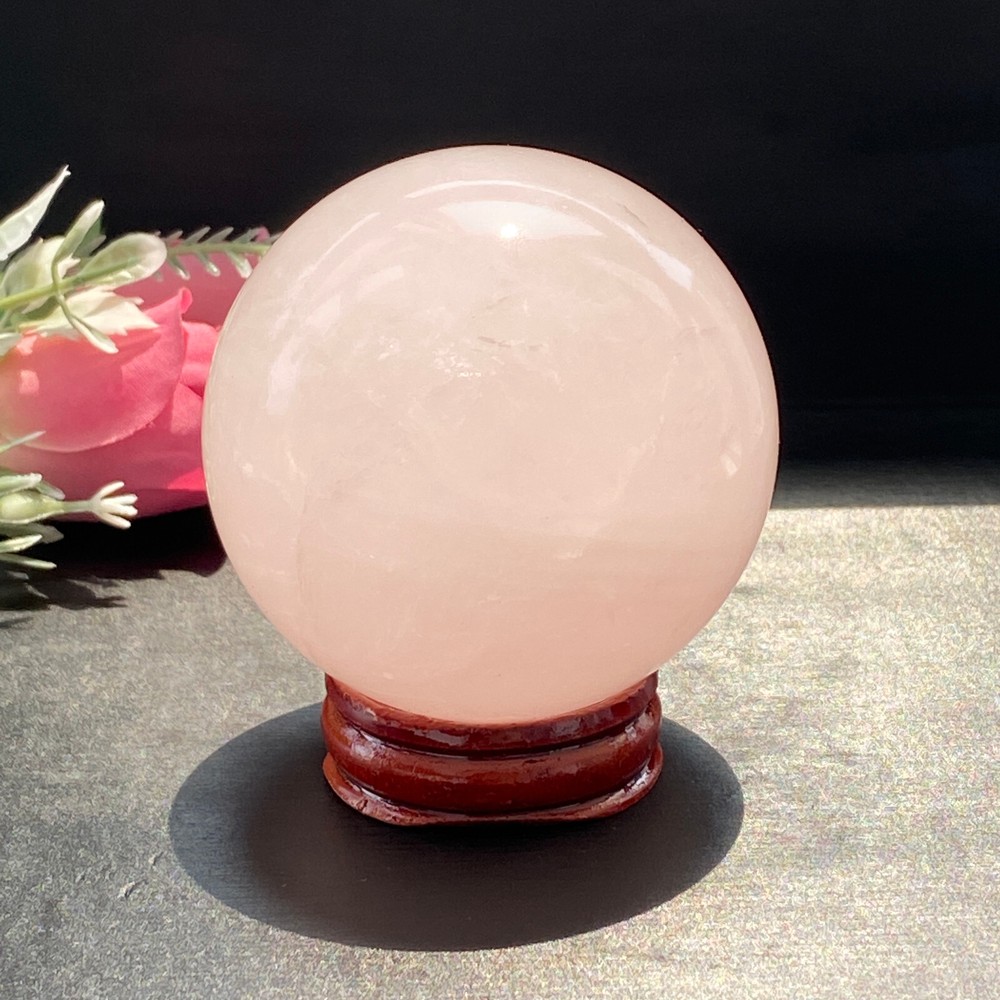 268G Natural powder crystal Ball Quartz Crystal Sphere Reiki Healing+Stand
