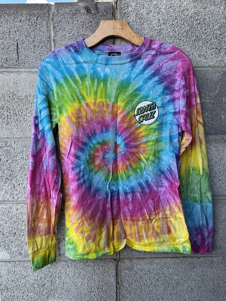 Santa Cruz Skateboards Men’s Tie Dye Long Sleeve T-Shirt Size Small