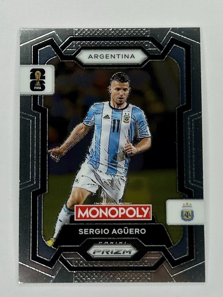 2026 Panini Prizm Monopoly FIFA World Cup Sergio Aguero Card #6 Argentina