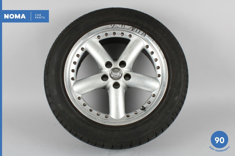 03-08 Jaguar S-Type X202 17x8 17 Inch 5 Spoke Wheel Rim w/ Tire Achilles OEM-image