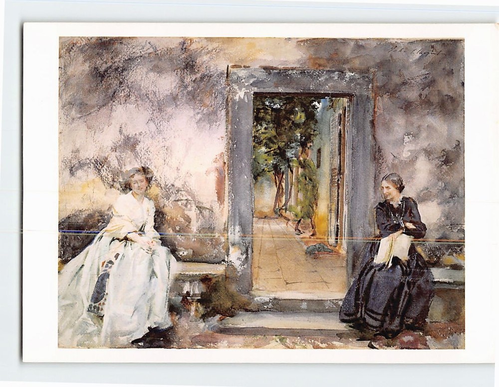 Postcard The Garden Wall Painting by John Singer Sargent
