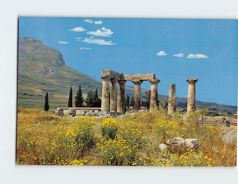 Postcard Temple of Apollo Corinth Greece
