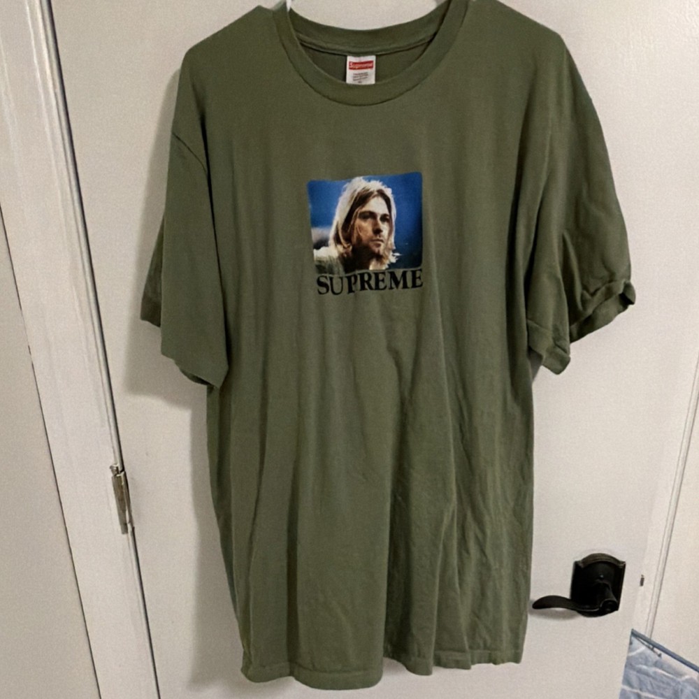 Supreme Kurt Cobain Short Sleeve T-Shirt Men’s XL Light Olive