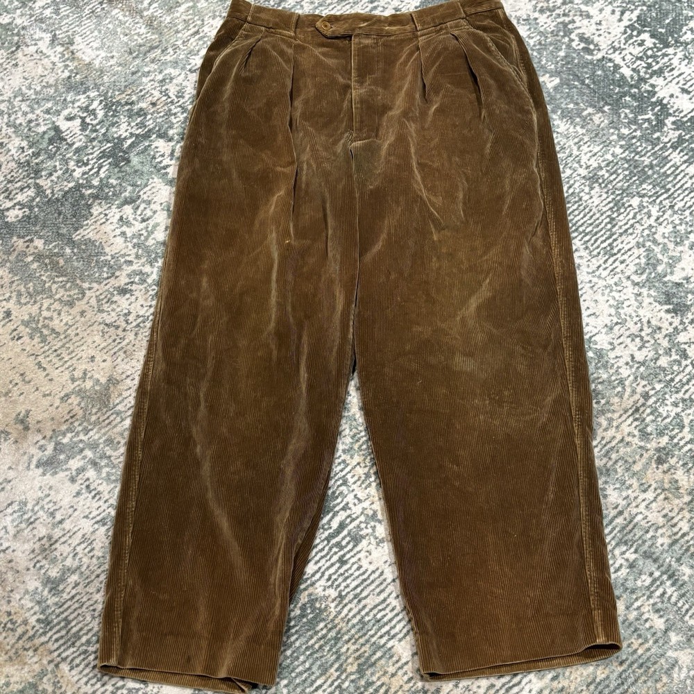 Vintage Rare Giorgio Armani Super Baggy Courdoroy Men’s Pants Pleated 36x29