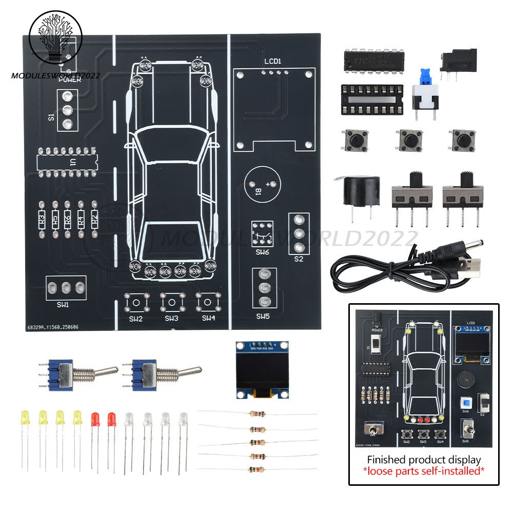 DIY Car Driving Simulation Soldering Practice Kit Electronic Kit Solder Learn