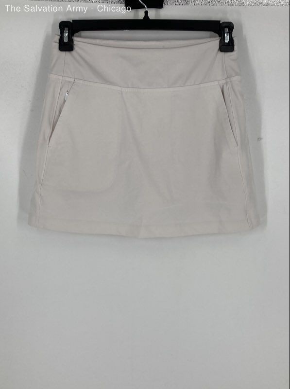 Athleta Womens Light Beige Elastic Waist Tee Time Athletic Skort Size M