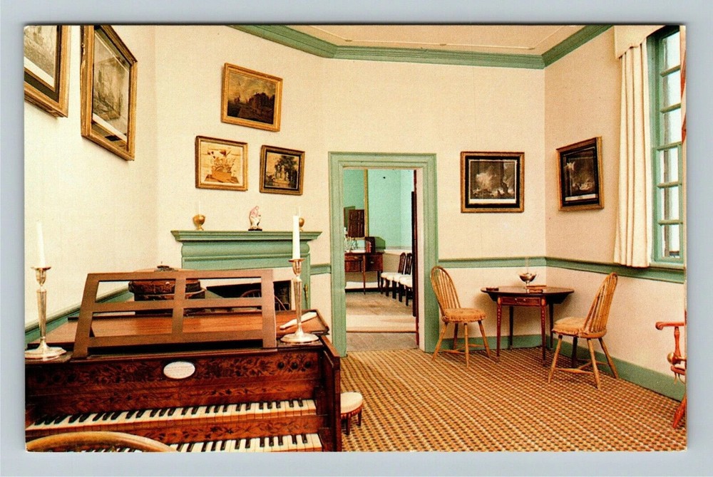 Mount Vernon VA-Virginia, The Little Parlor, Vintage Postcard