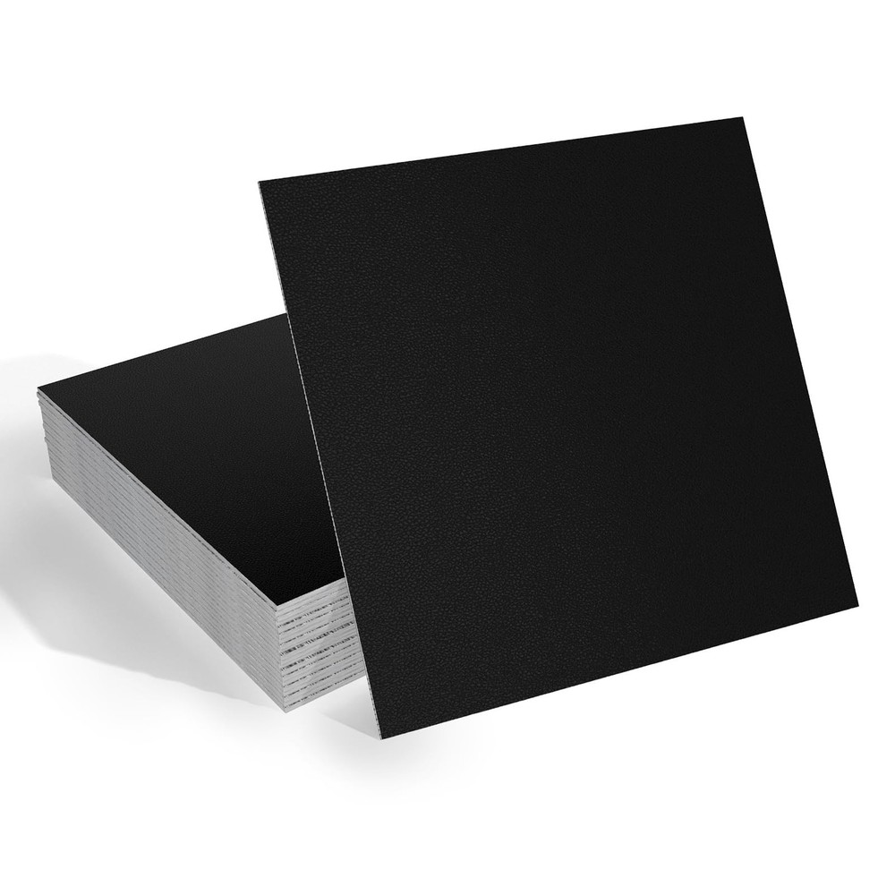 20-Pack Black Vinyl Peel and Stick Floor Tiles Waterproof Self-Adhesive