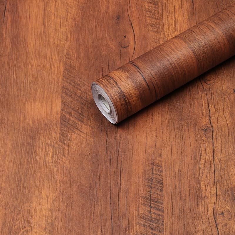 Wood Grain Peel and Stick Vinyl Floor Tiles DU605 394x11.8 Inch