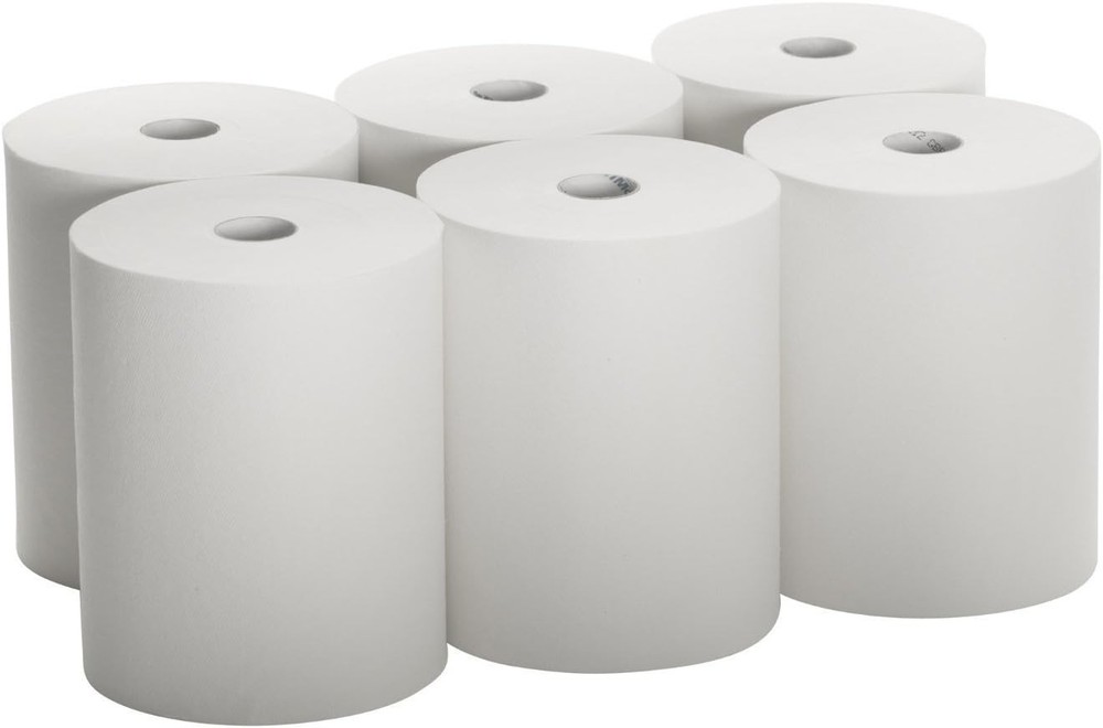 Super Absorbent White Paper Towels, 10x800 ft, 6 Rolls