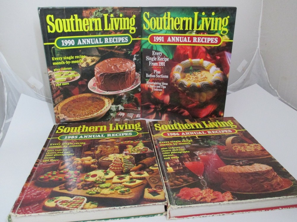 VTG Cookbook Lot of 4 Southern Living Annual Recipes 1985 1986 1990 1991 Oxmoor